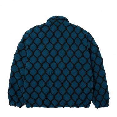 HUF BREAKTHROUGH HIGH PILE FLEECE JACKET MARINE BLUE