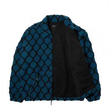 HUF BREAKTHROUGH HIGH PILE FLEECE JACKET MARINE BLUE
