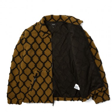 HUF BREAKTHROUGH HIGH PILE FLEECE JACKET MOSS