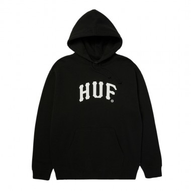 HUF ARCH HOODIE BLACK