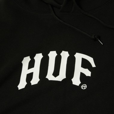 HUF ARCH HOODIE BLACK