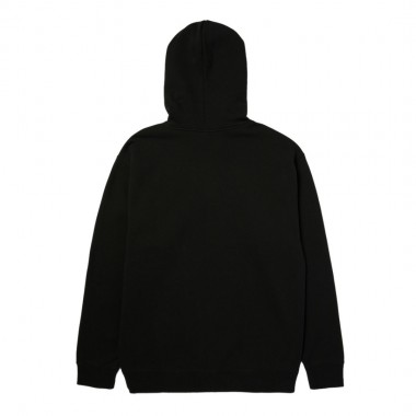 HUF ALL CAPS ZIP HOODIE BLACK