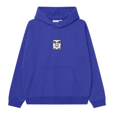 OBEY ICON EXTRA HEAVY HOODIE II DAZZLING BLUE