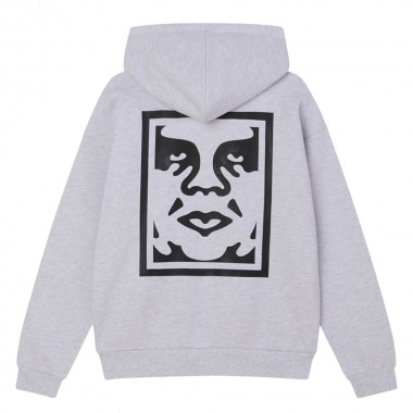 OBEY BOLD ICON EXTRA HEAVY HOODIE ASH GREY