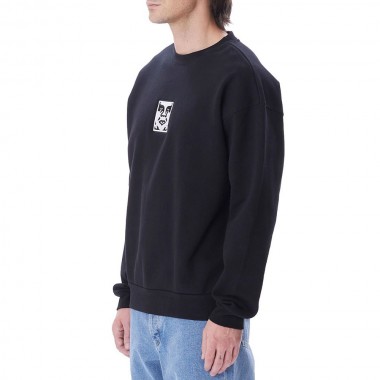OBEY ICON EXTRA HEAVY CREWNECK II BLACK