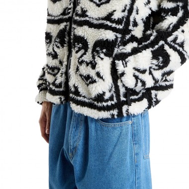 OBEY REPEATED ICON SHERPA JACKET BLACK MULTI