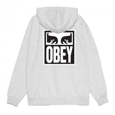 OBEY EYES ICON HOODIE HEATHER GREY