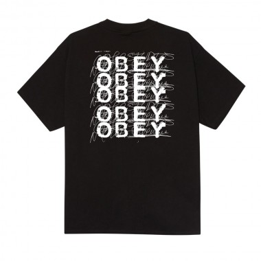 OBEY SCRIBBLE TEE BLACK