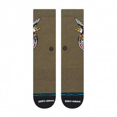 STANCE THE EAGLE CREW SOCKS MILITARY GREEN