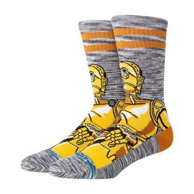 STANCE C3PO CREW SOCKS GOLD
