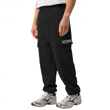 BEE UNUSUAL CARGO SWEATPANTS BLACK