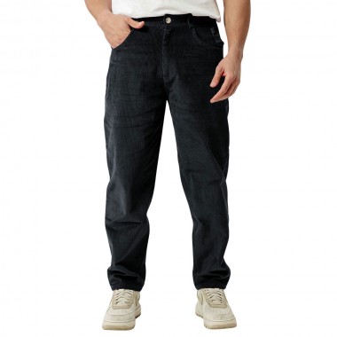 BEE UNUSUAL RELAXED CORDUROY PANTS BLACK