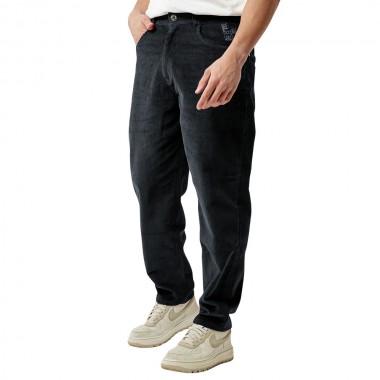 BEE UNUSUAL RELAXED CORDUROY PANTS BLACK