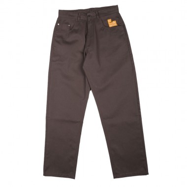 BEE UNUSUAL RELAXED TWILL PANTS BROWN