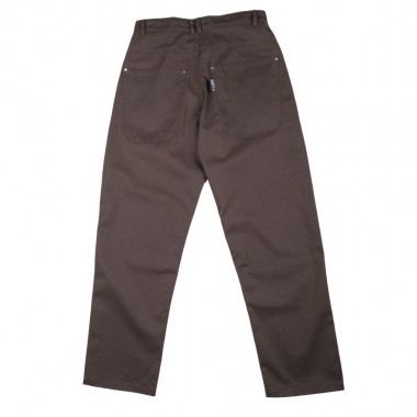 BEE UNUSUAL RELAXED TWILL PANTS BROWN