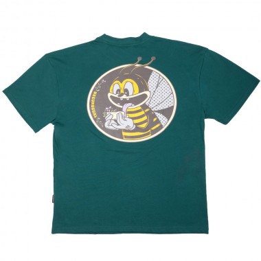 BEE UNUSUAL HIGH FLOWERS OVERSIZED T-SHIRT ADVENTURINE GREEN