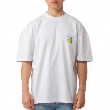 BEE UNUSUAL FLYING DUCK OVERSIZED T-SHIRT WHITE