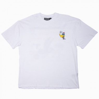 BEE UNUSUAL FLYING DUCK OVERSIZED T-SHIRT WHITE
