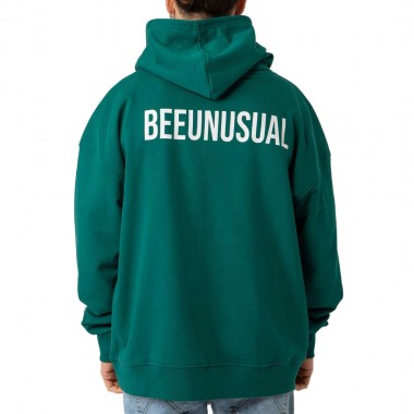 BEE UNUSUAL LOGO EXTRA HEAVY FT HOODIE ADVENTURINE GREEN