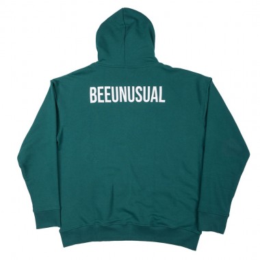BEE UNUSUAL LOGO EXTRA HEAVY FT HOODIE ADVENTURINE GREEN