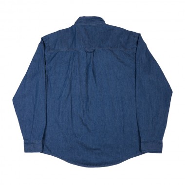 BEE UNUSUAL DENIM LS OVERSHIRT WASHED DARK BLUE