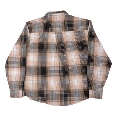 BEE UNUSUAL FLANNEL LS OVERSHIRT BLACK/WHITE PLAID
