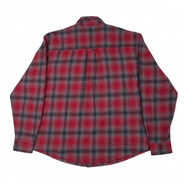 BEE UNUSUAL FLANNEL LS OVERSHIRT RED/BLACK PLAID