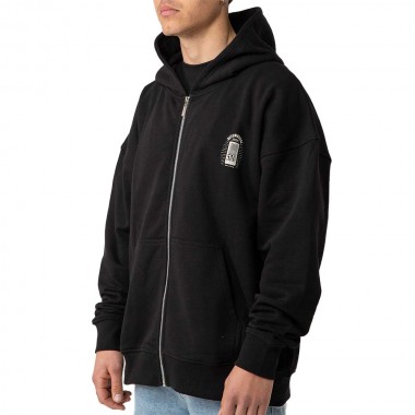 BEE UNUSUAL VANITY EXTRA HEAVY FT ZIP HOODIE BLACK