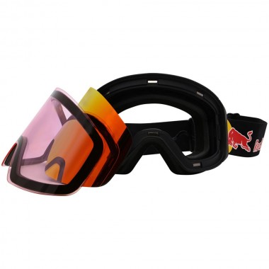 RED BULL SPECT JAMM L SNOW GOGGLES MT BLK/SMOKE W RED MIRROR