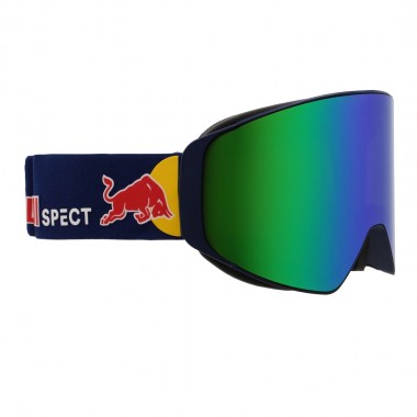 RED BULL SPECT JAMM L SNOW GOGGLES MT BLUE/SMOKE W GREEN MIRROR
