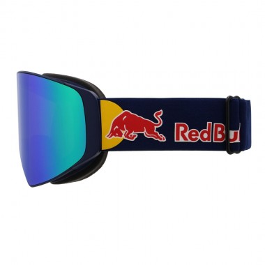 RED BULL SPECT JAMM L SNOW GOGGLES MT BLUE/SMOKE W GREEN MIRROR