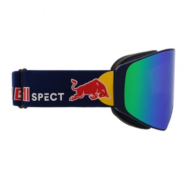 RED BULL SPECT JAMM L SNOW GOGGLES MT BLUE/SMOKE W GREEN MIRROR