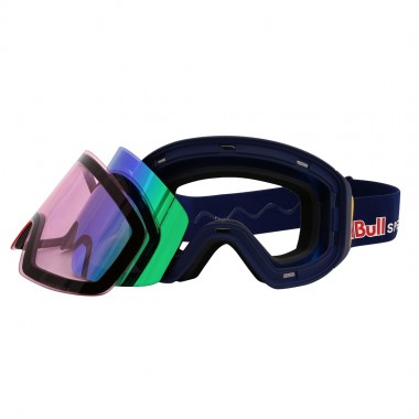 RED BULL SPECT JAMM L SNOW GOGGLES MT BLUE/SMOKE W GREEN MIRROR