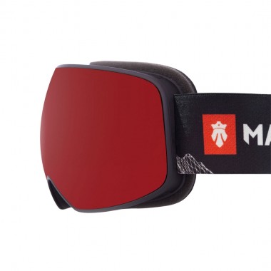 MAJESTY THE FORCE SPHERICAL SNOW GOGGLES BLK/RED GRNT/ROSE REVO
