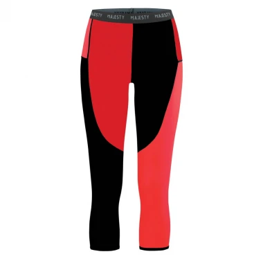 MAJESTY SURFACE W THERMAL PANTS BLACK/RED