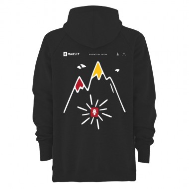 MAJESTY MOUNTAIN ZIP HOODIE BLACK