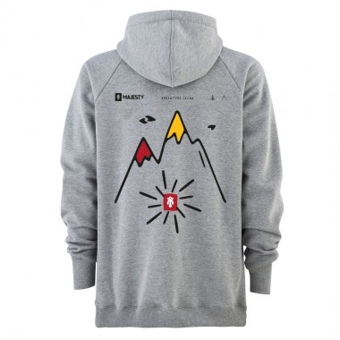 MAJESTY MOUNTAIN ZIP HOODIE GRAY