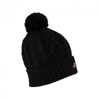 SPRAYGROUND BLACK KNIT PUFF BEANIE