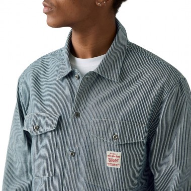 LEVI’S® LS WORKER SHIRT DARK INDIGO/WASHINGTON STRIPE