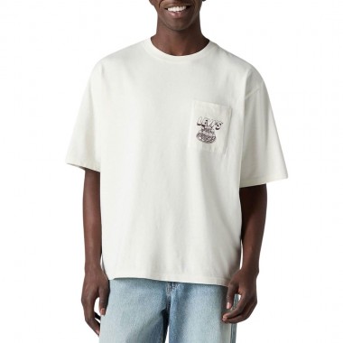 LEVI’S® LSE HALF SLEEVE GRAPHIC POCKET TEE GREY/FLAVOR EGRET