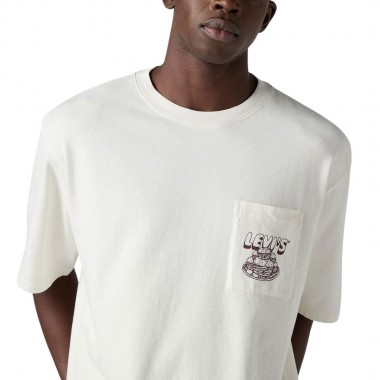 LEVI’S® LSE HALF SLEEVE GRAPHIC POCKET TEE GREY/FLAVOR EGRET