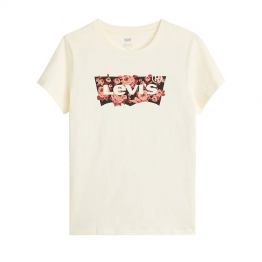LEVI’S® THE PERFECT W TEE WHITE/GAB ROSE BW FILL EGRET