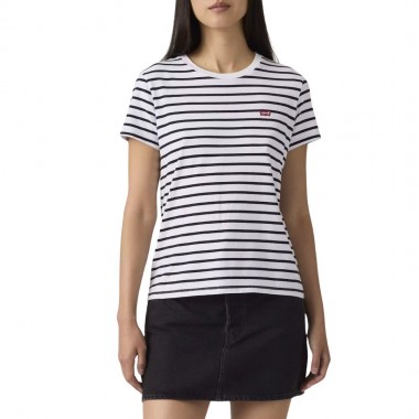 LEVI’S® PERFECT W TEE BRIGHT WHITE/NAVY BLAZER