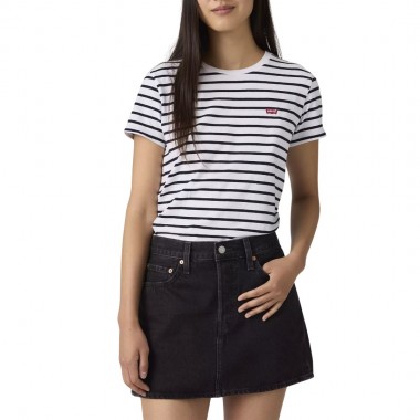 LEVI’S® PERFECT W TEE BRIGHT WHITE/NAVY BLAZER