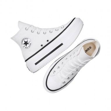CONVERSE CHUCK TAYLOR ALL STAR LFT D-STACK PLATFRM WHT/BLK/WHT