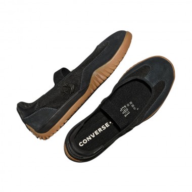 CONVERSE RUN STAR TRAINER BALLET FLAT SHOES BLACK/BLACK/GUM