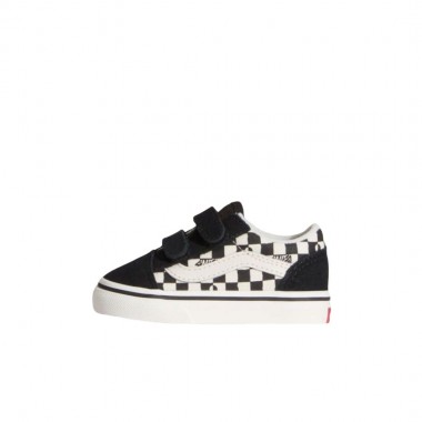 VANS OLD SKOOL V GEO CHECK TOD SHOES BLACK
