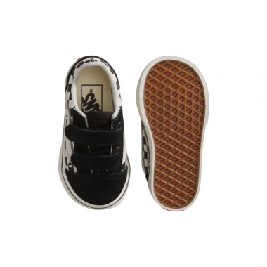 VANS OLD SKOOL V GEO CHECK TOD SHOES BLACK