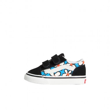 VANS OLD SKOOL V PAINTED FLORAR TOD SHOES BRIGHT AZURE