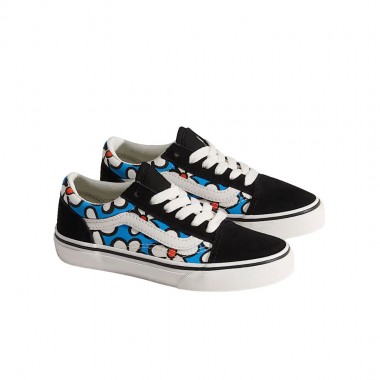 VANS OLD SKOOL PAINTED FLORAL K SHOES BRIGHT AZURE